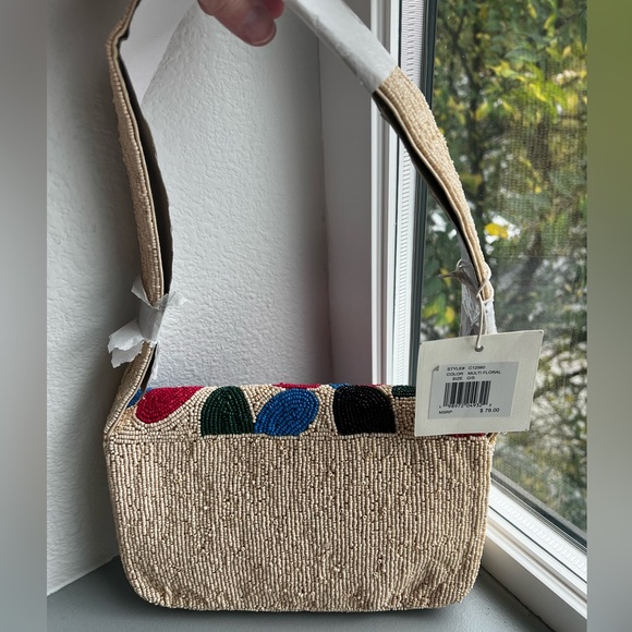 Sol and Mer Multicolor Flower Beaded Bag JCPenney - Picture 6 of 11